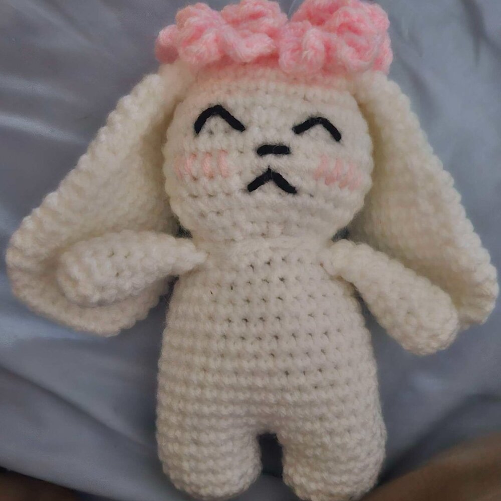 Crochet Flower Crown Bunny